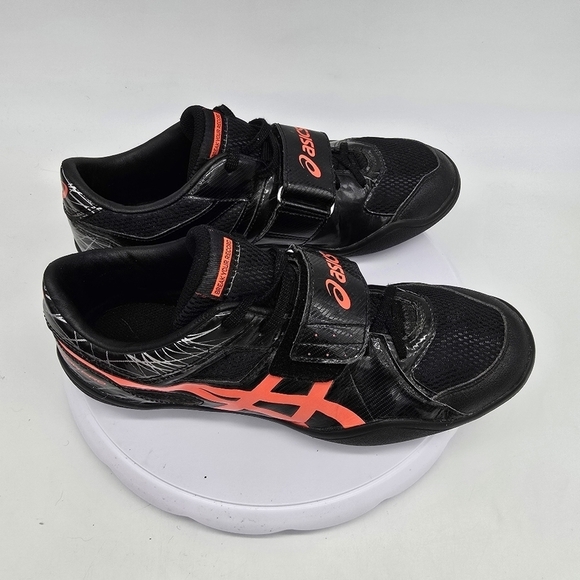 ASICS Shoes Men\'s 9M Throw Pro Black Flash G605Y Black Coral Discus Hammer main image 9